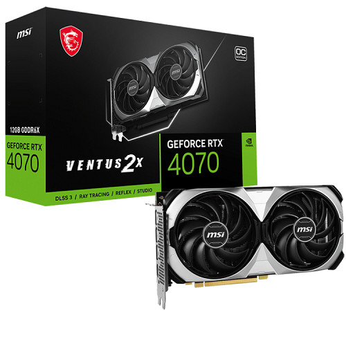 MSI GEFORCE RTX4070 VENTUS 2X 12G OC GDDR6X HDMI MP 192BIT