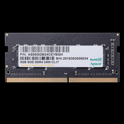 Apacer 8GB (1x8GB) 3200Mhz CL22 DDR4 Notebook SODIMM Ram (ES.08G21.GSH)