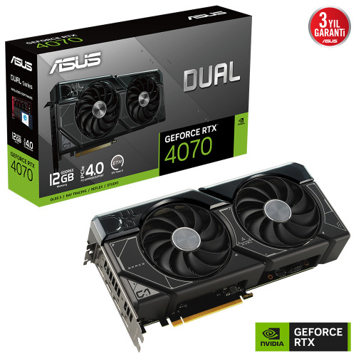 ASUS DUAL-RTX4070-12G 12GB GDDR6X HDMI DP 192Bit 