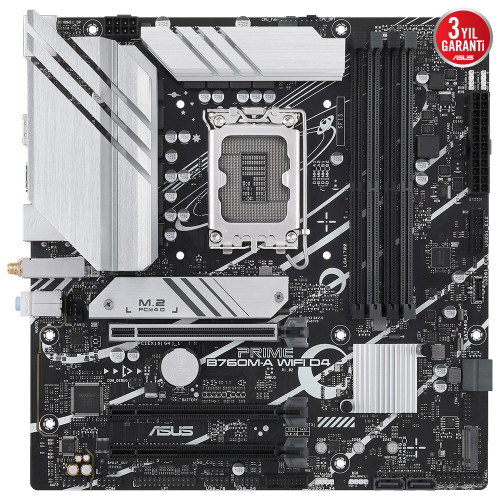 ASUS PRIME B760M-A WIFI D4 DDR4 5333MHz M.2 WİFİ DP mATX 1700p