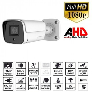 EZCOOL EZ-2040HD 2MP 3.6MM 2ARRAY AHD BULLET 