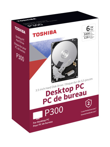 6TB TOSHIBA 5400RPM P300 SATA3 128MB HDWD260EZSTA BOX